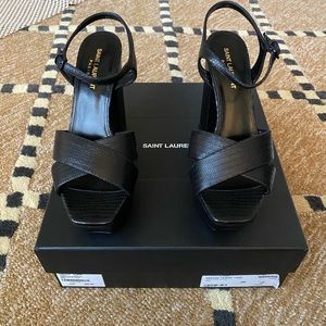 NWT Authentic Saint Laurent Farrah 80mm sandals